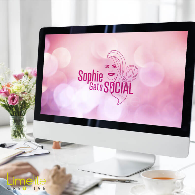 This is a picture of the Sophie Gets Social logo created by Alison at Limelite Creative