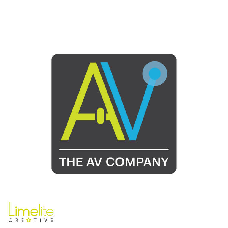 This is a picture of a logo designed by Alison at Limelite Creative for The AV Company in Falkirk