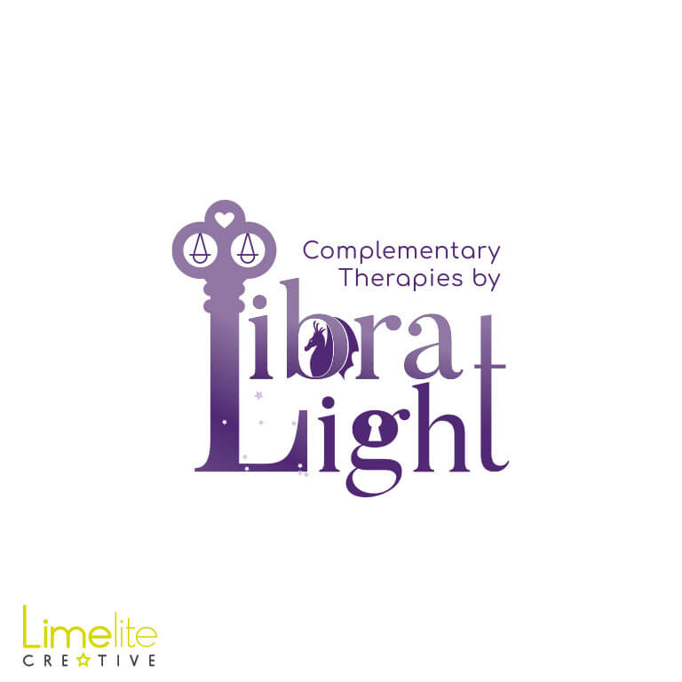 This is a picture of a logo designed by Alison at Limelite Creative for holistic therapist Libra Light in Falkirk