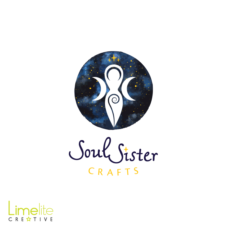 soul sister crafts delicate holistic logo design