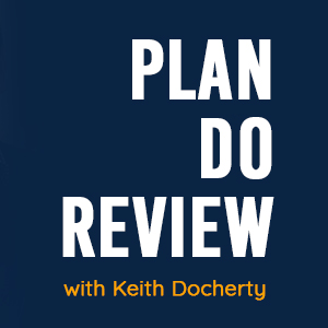 This is a picture of the logo design for Plan Do Review with Keith Docherty designed by Alison at Limelite Creative